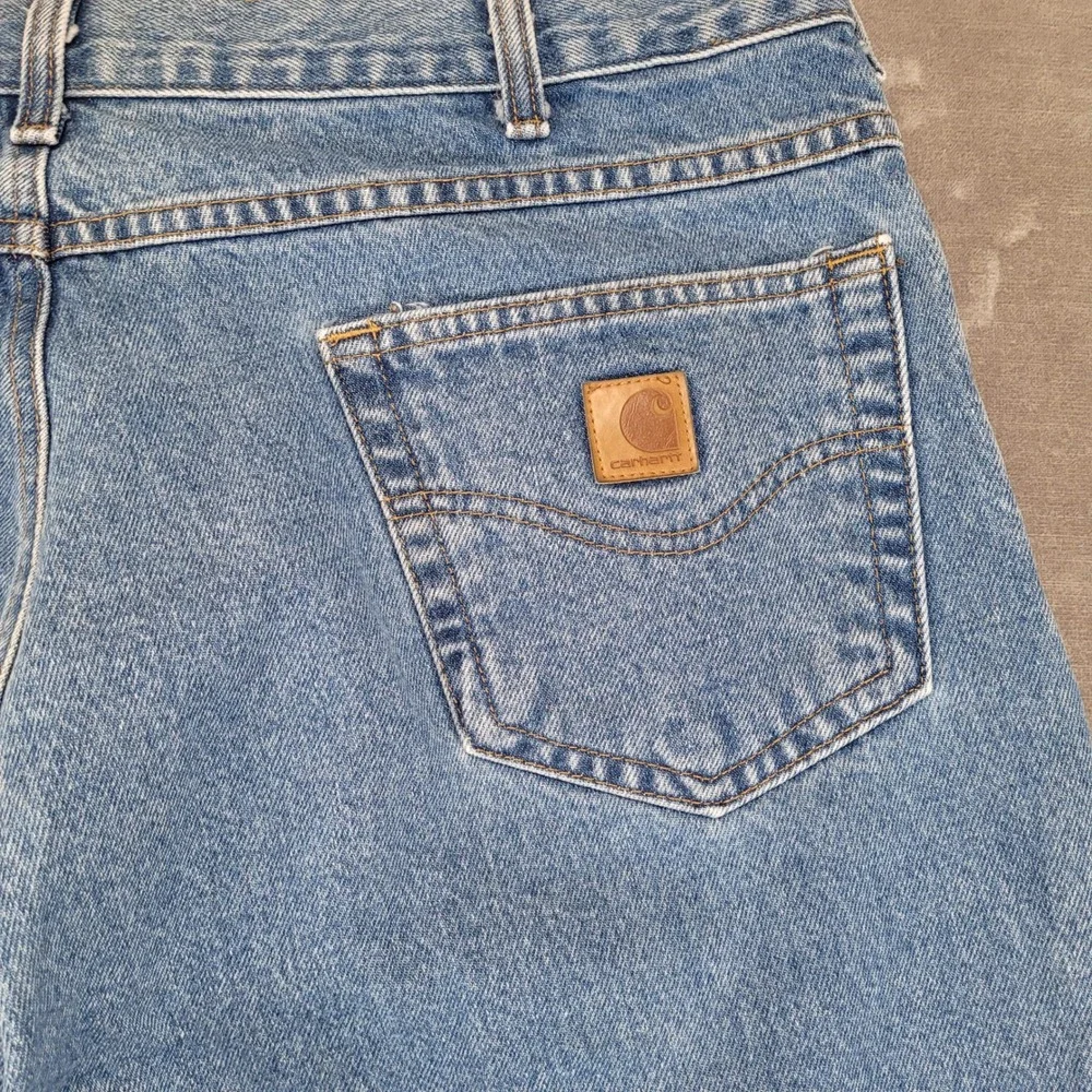 Carhartt B17-STW Relaxed Fit Tapered Leg Jeans Mens Actual Sz‎ 38x34 Blue Denim